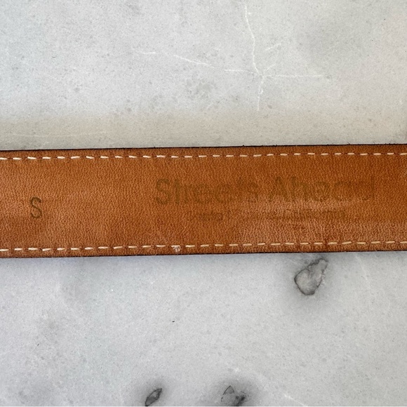 Street Ahead Vintage Eood Buckle Brown Leather Belt Size S - Picture 5 of 13